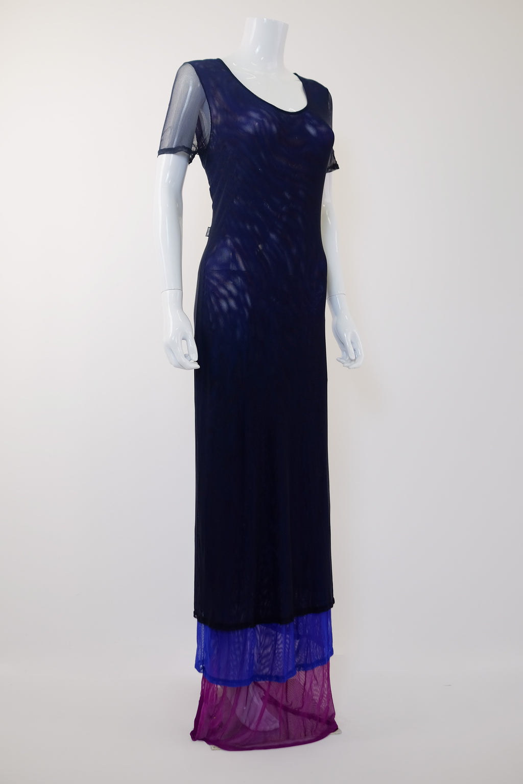 MOSCHINO TRIPLE TIERED MESH DRESS