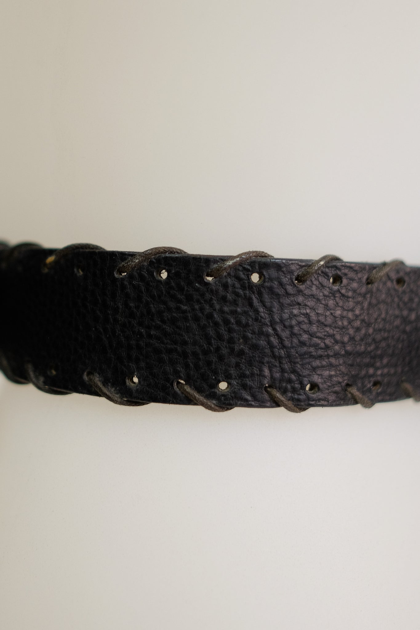 FLORENCE MADE INTRECCIATO LEATHER BELT IN BLACK
