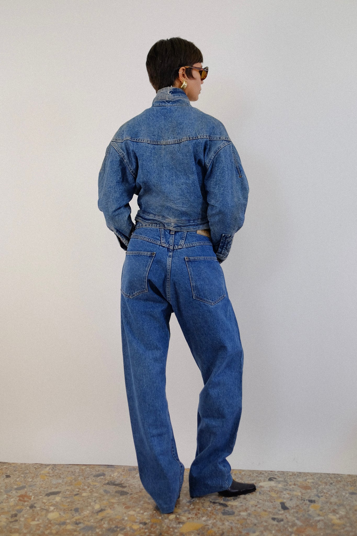 CLOSED BY MARITHÉ FRANÇOIS ET GIRBAUD DEADSTOCK CROP DENIM JACKET