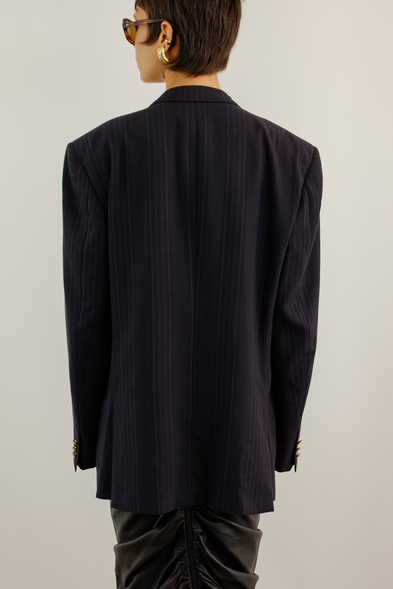 YVES SAINT LAURENT DB BLAZER WITH ENAMEL BUTTONS