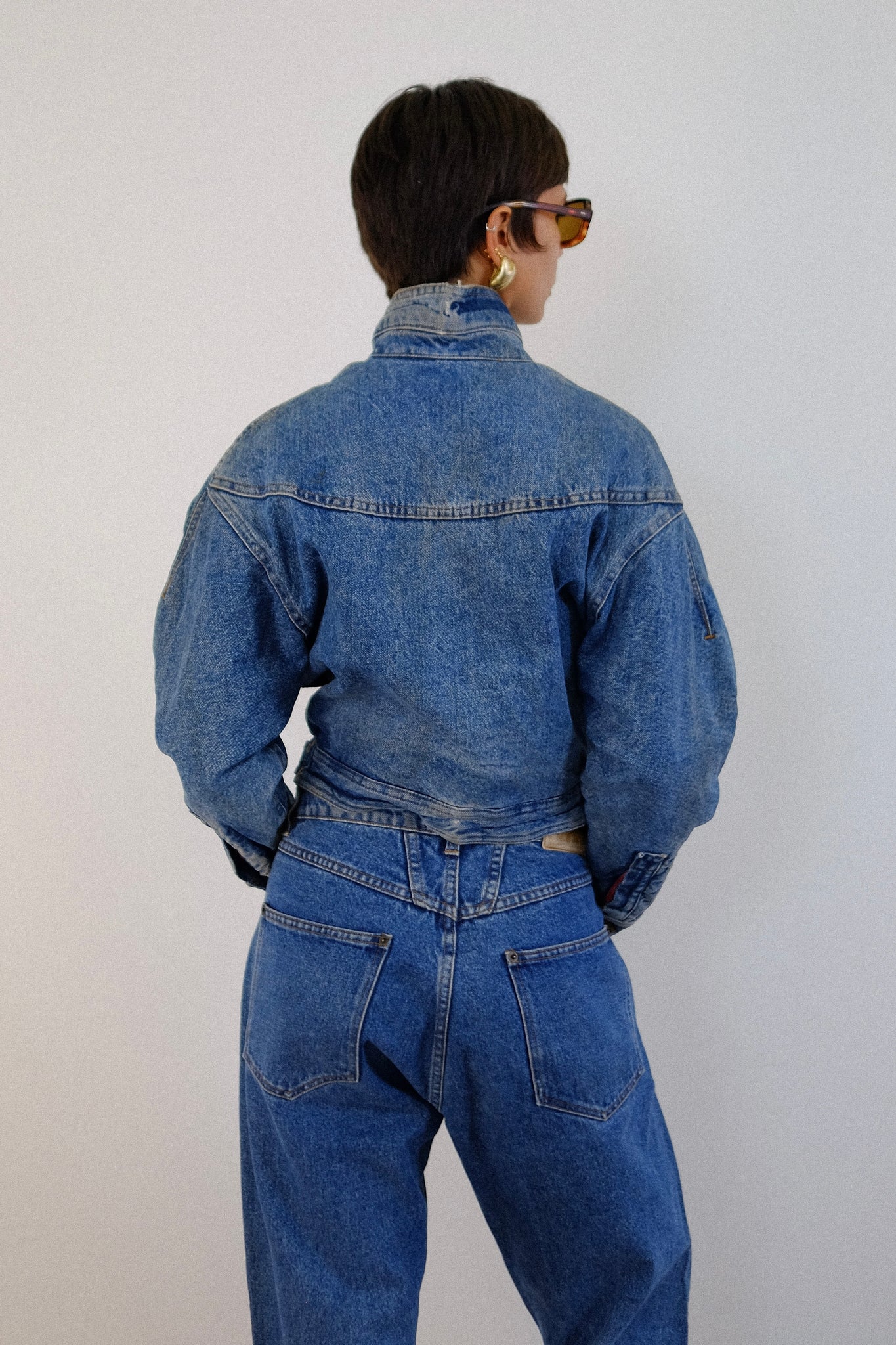 CLOSED BY MARITHÉ FRANÇOIS ET GIRBAUD DEADSTOCK CROP DENIM JACKET