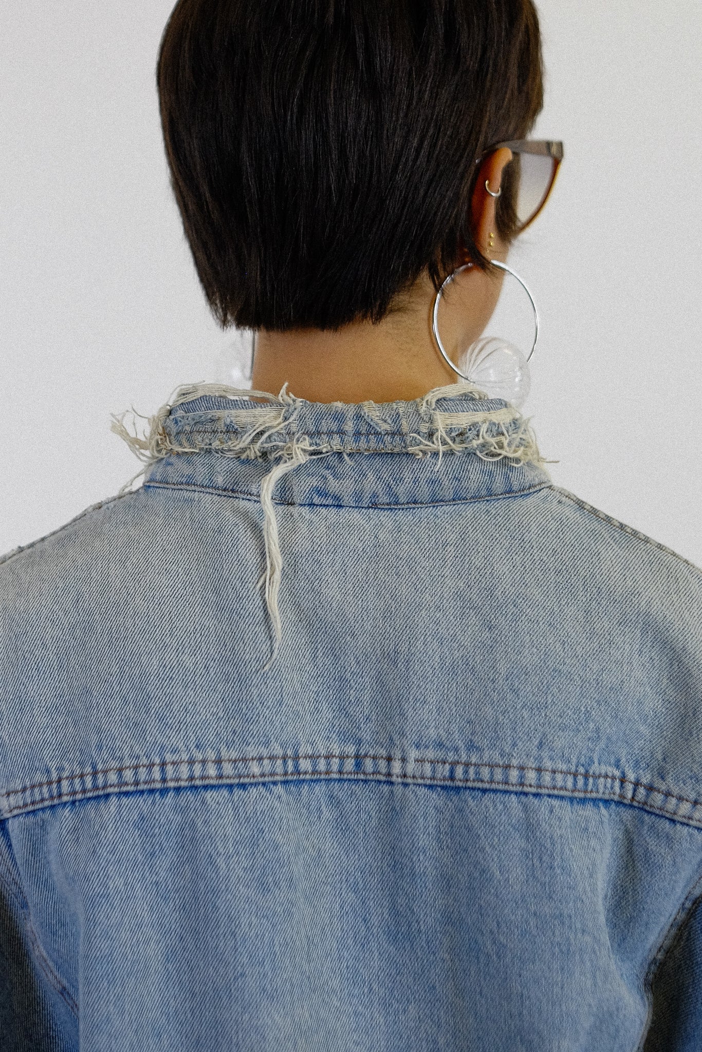 CLOSED DISTRESSED DENIM JACKET