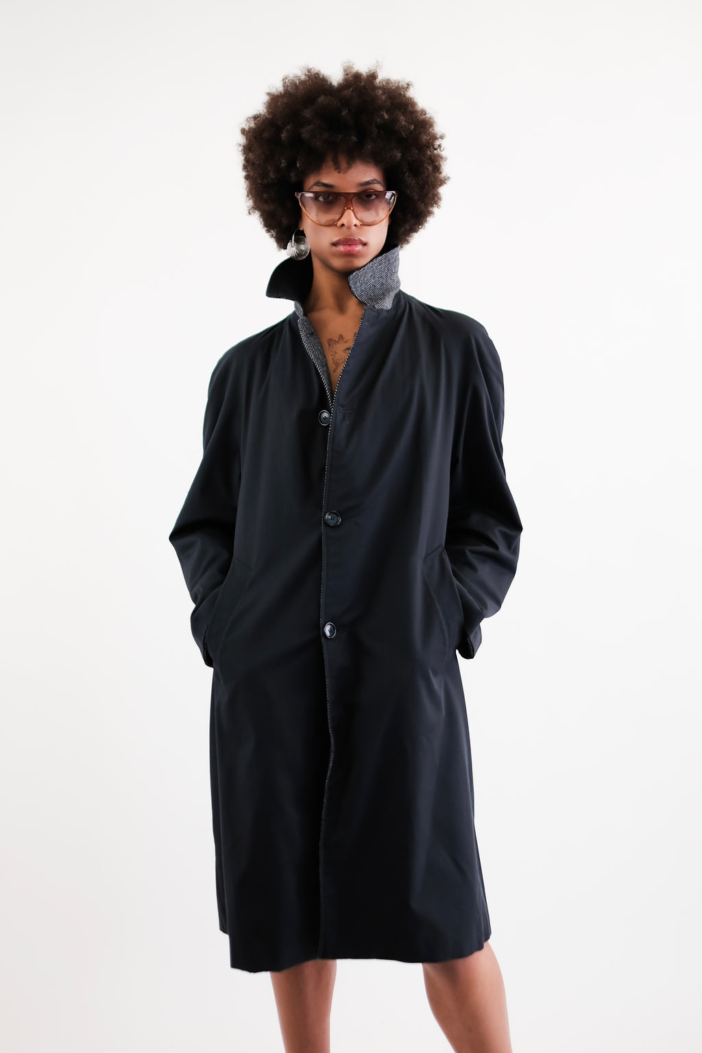 LIGHT REVERSIBLE HERRINGBONE TRENCH
