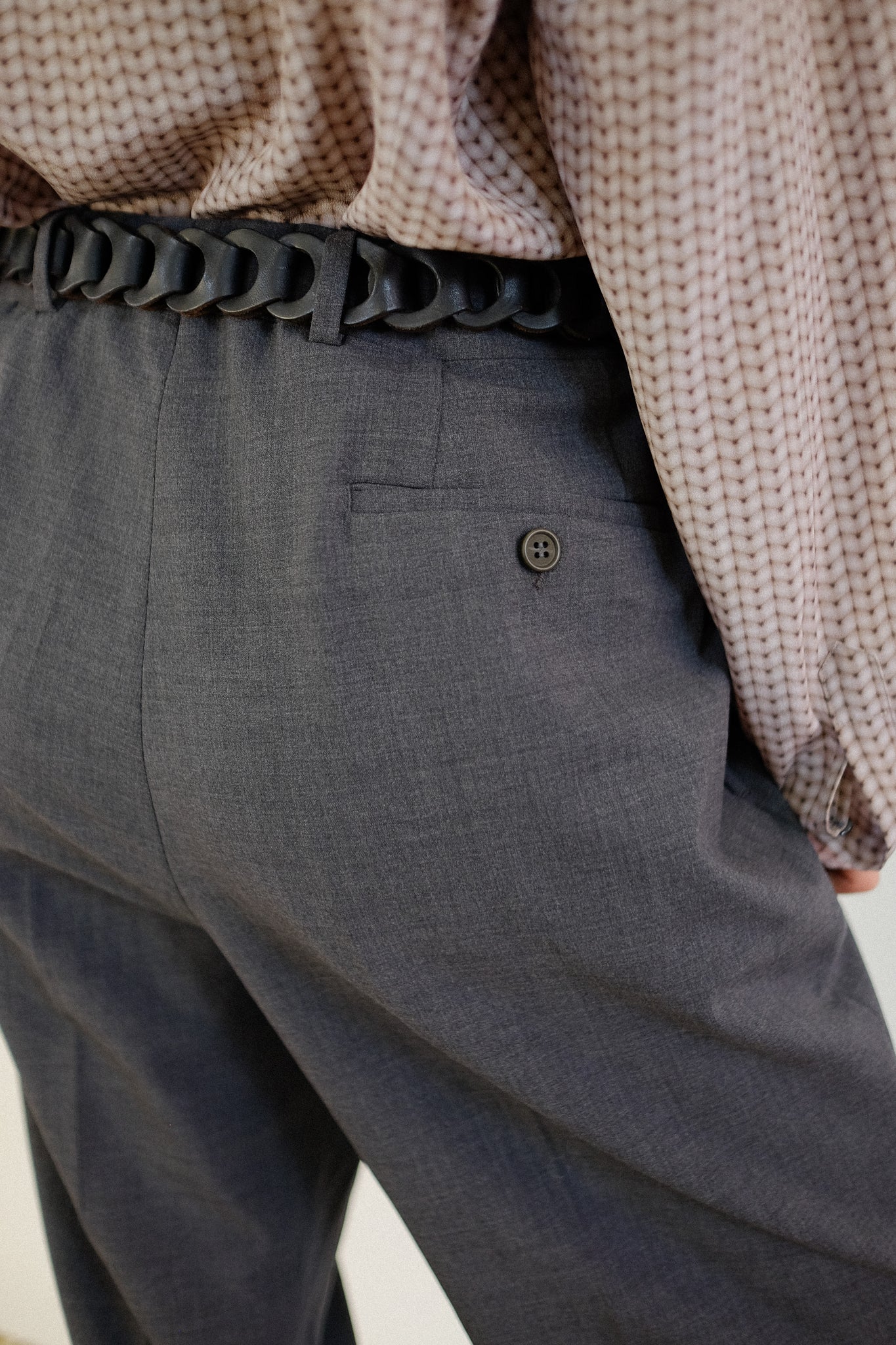 GIORGIO ARMANI UOMO PANTS IN CHARCOAL GREY