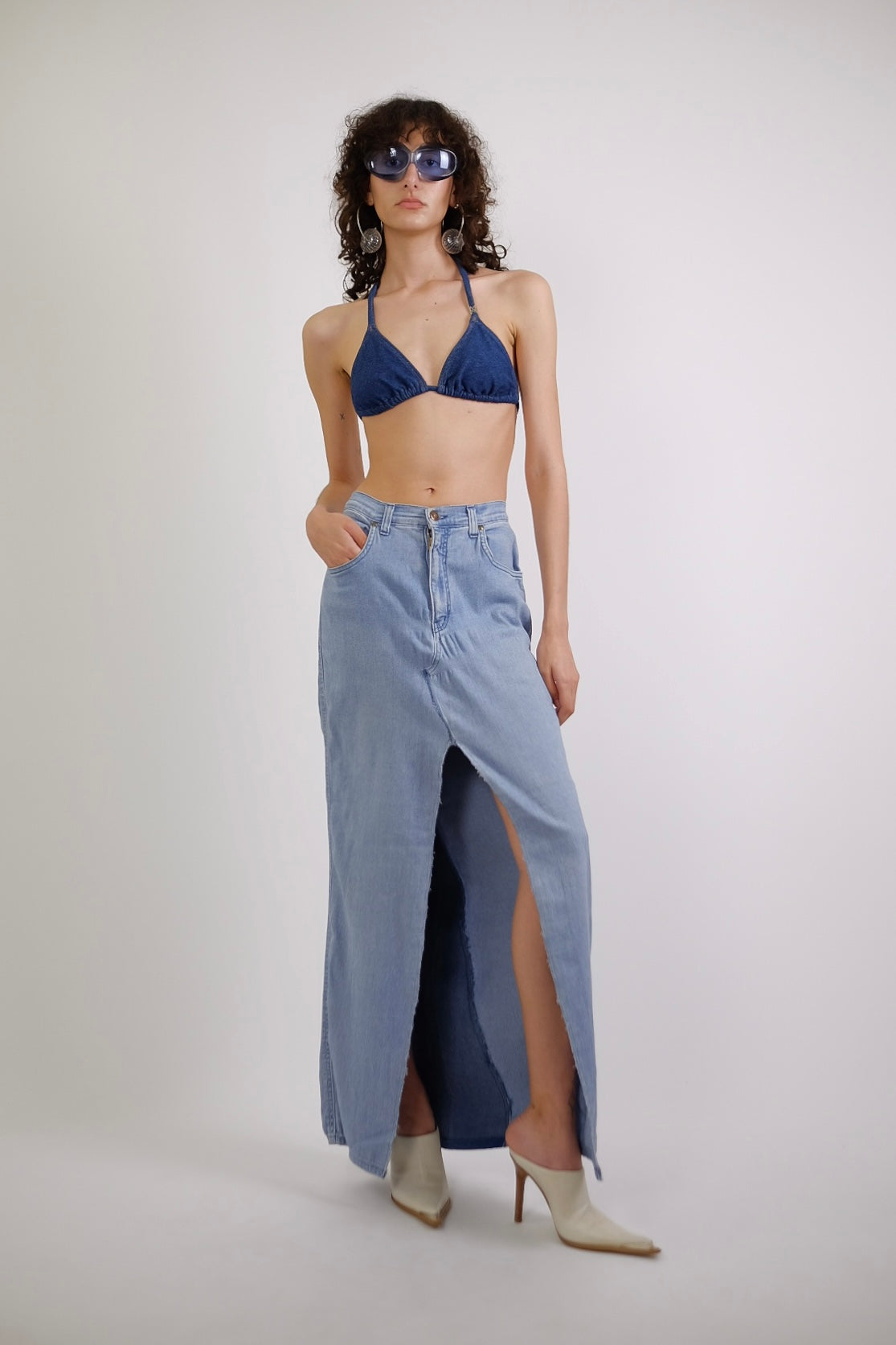 MOSCHINO REPURPOSED JEAN MAXI