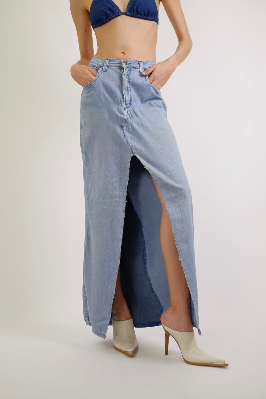 MOSCHINO REPURPOSED JEAN MAXI