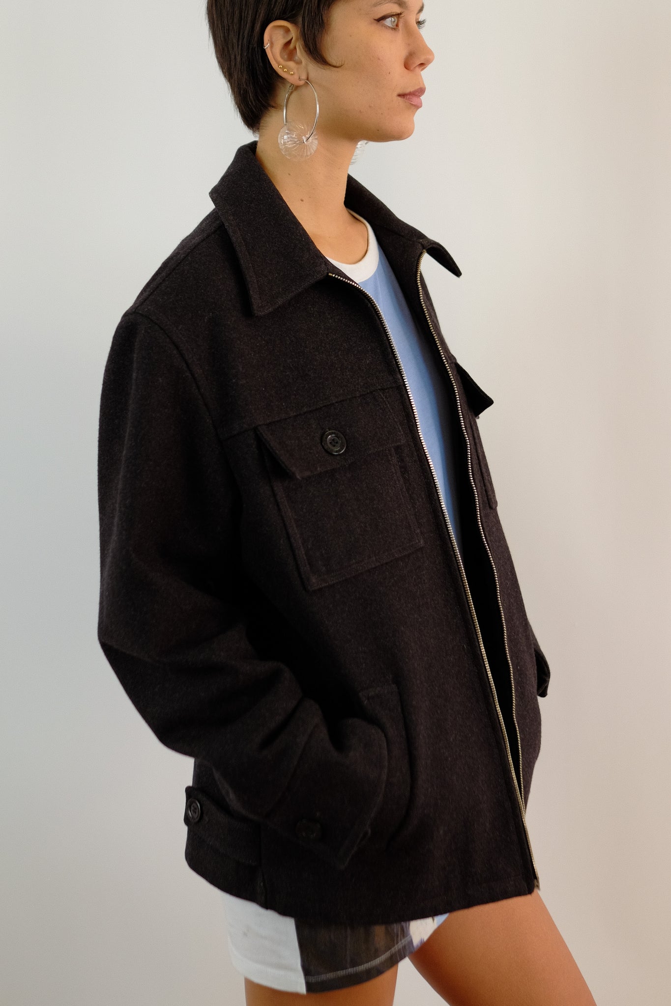 DOLCE AND GABBANA JACKET IN CHARCOAL GREY