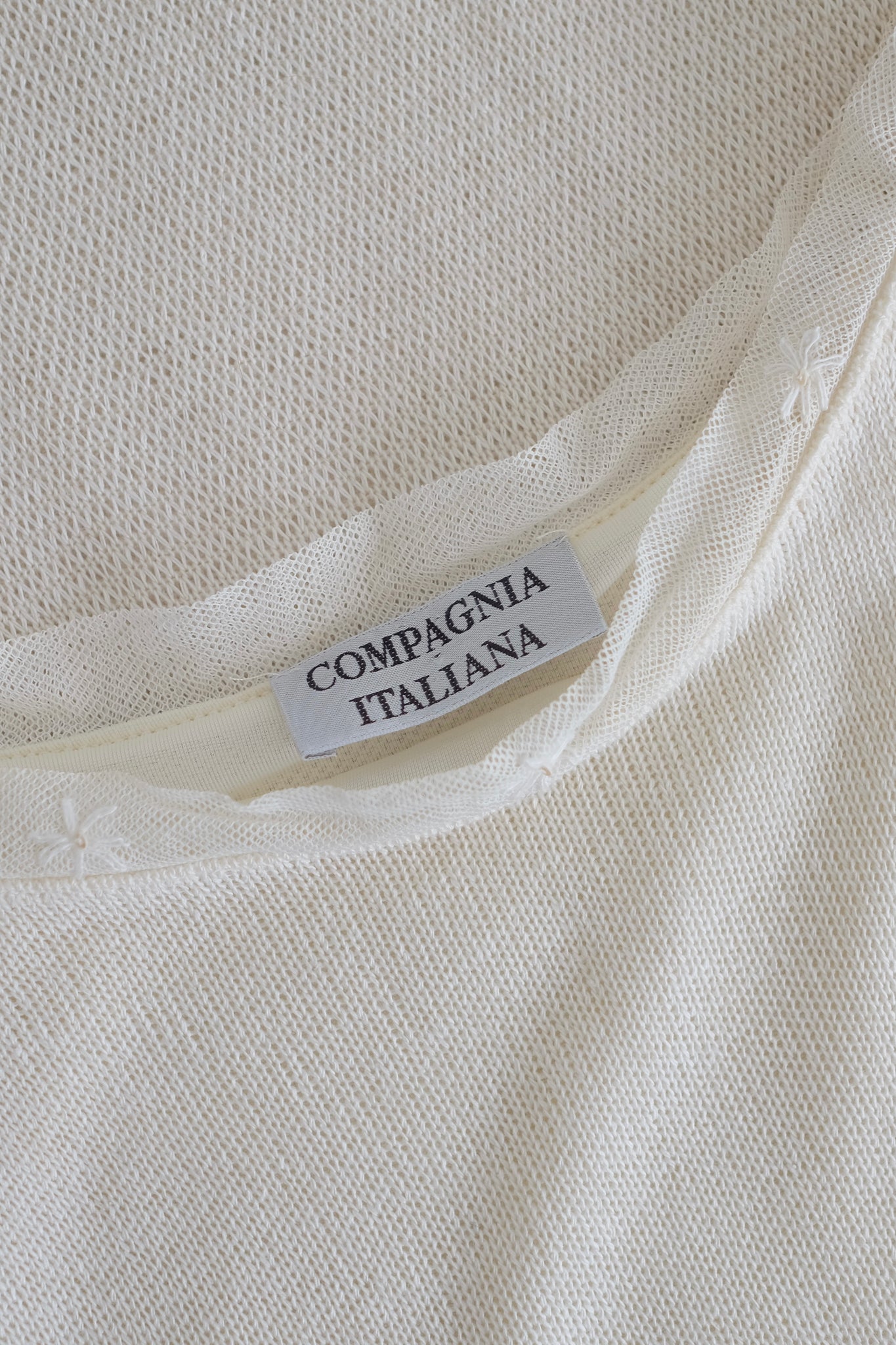 COMPAGNIA ITALIANA COTTON KNIT MAXI DRESS IN WHITE