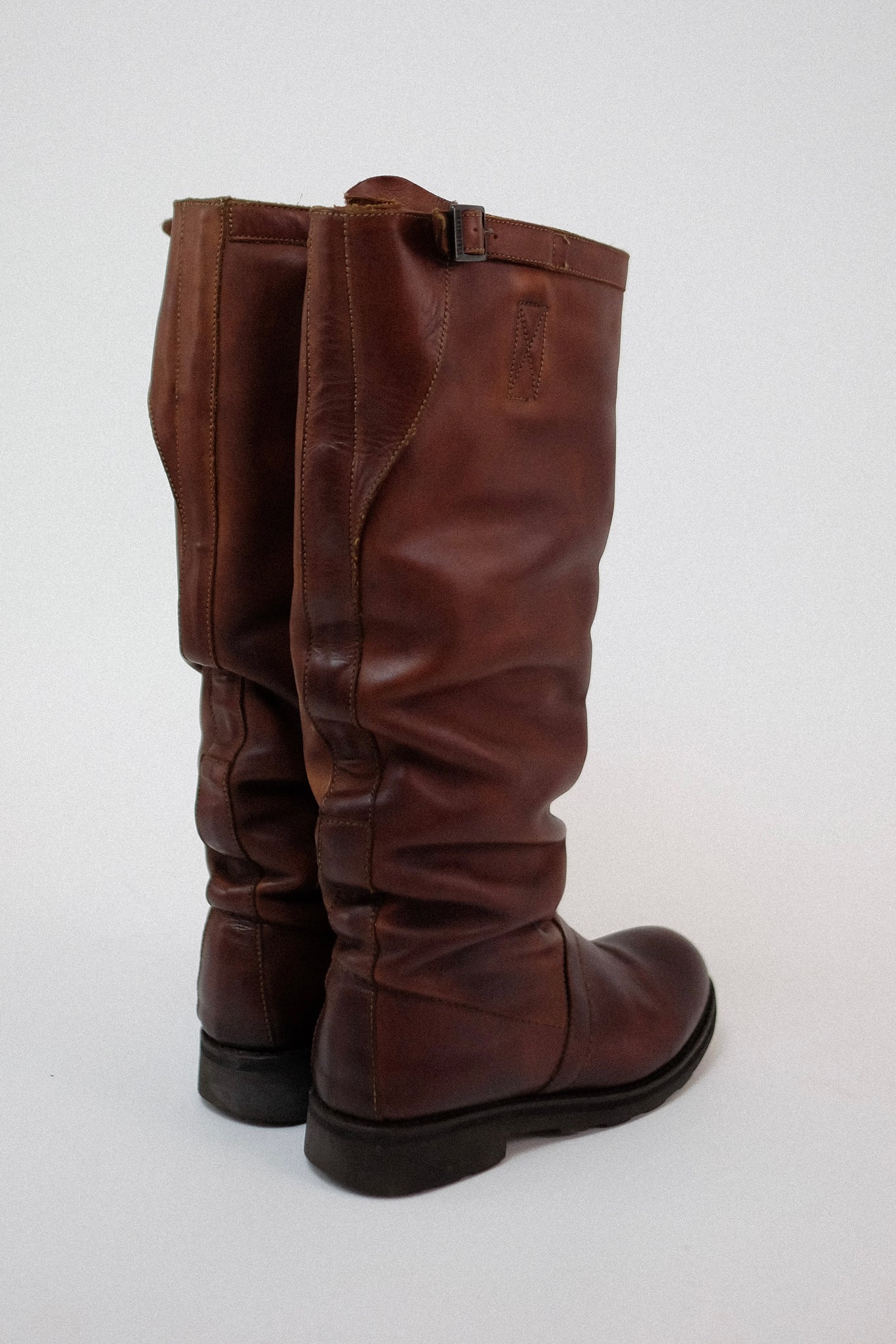BIKKEMBERGS LEATHER BOOTS IN BROWN