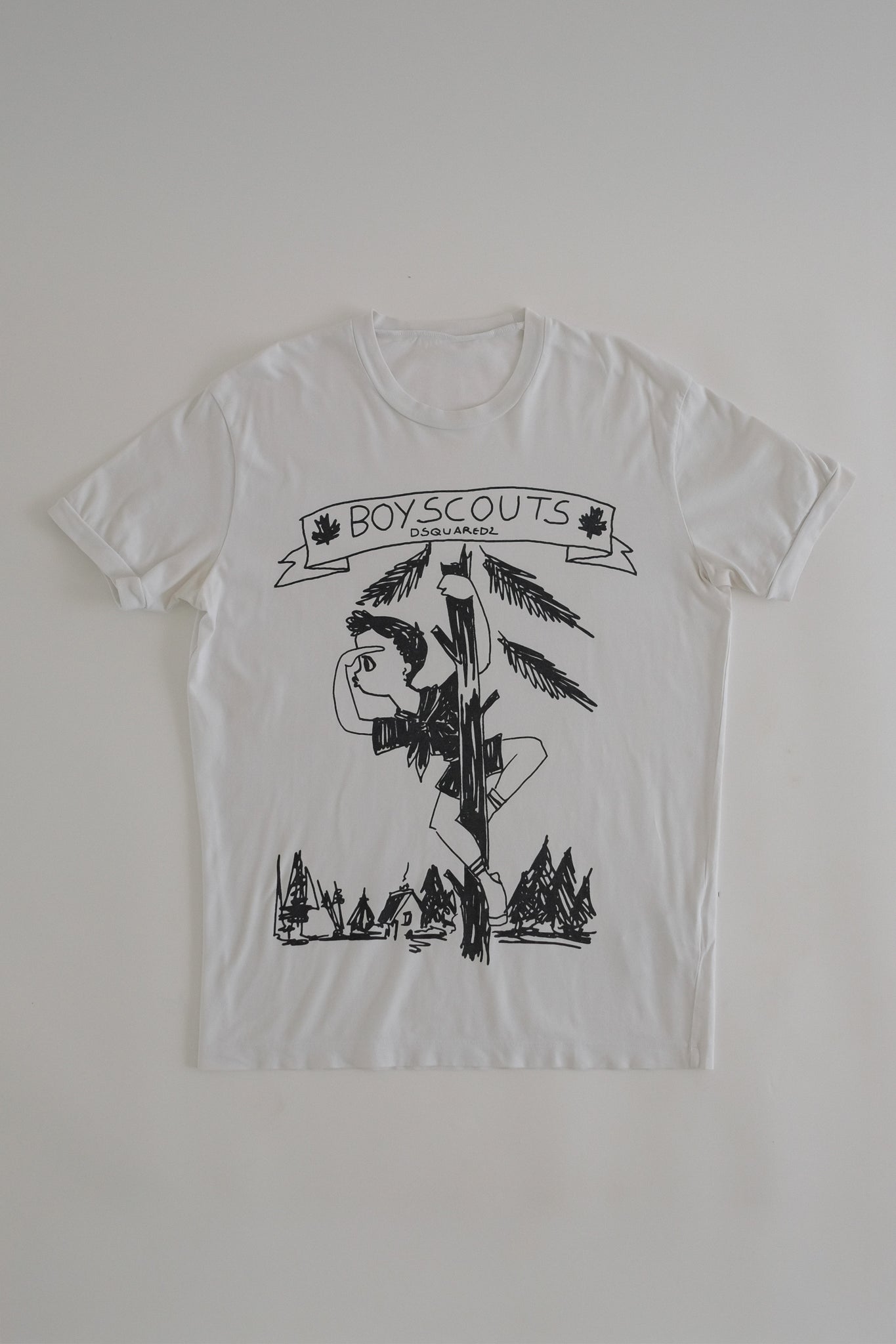 DSQUARED2 ILLUSTRATION T IN WHITE