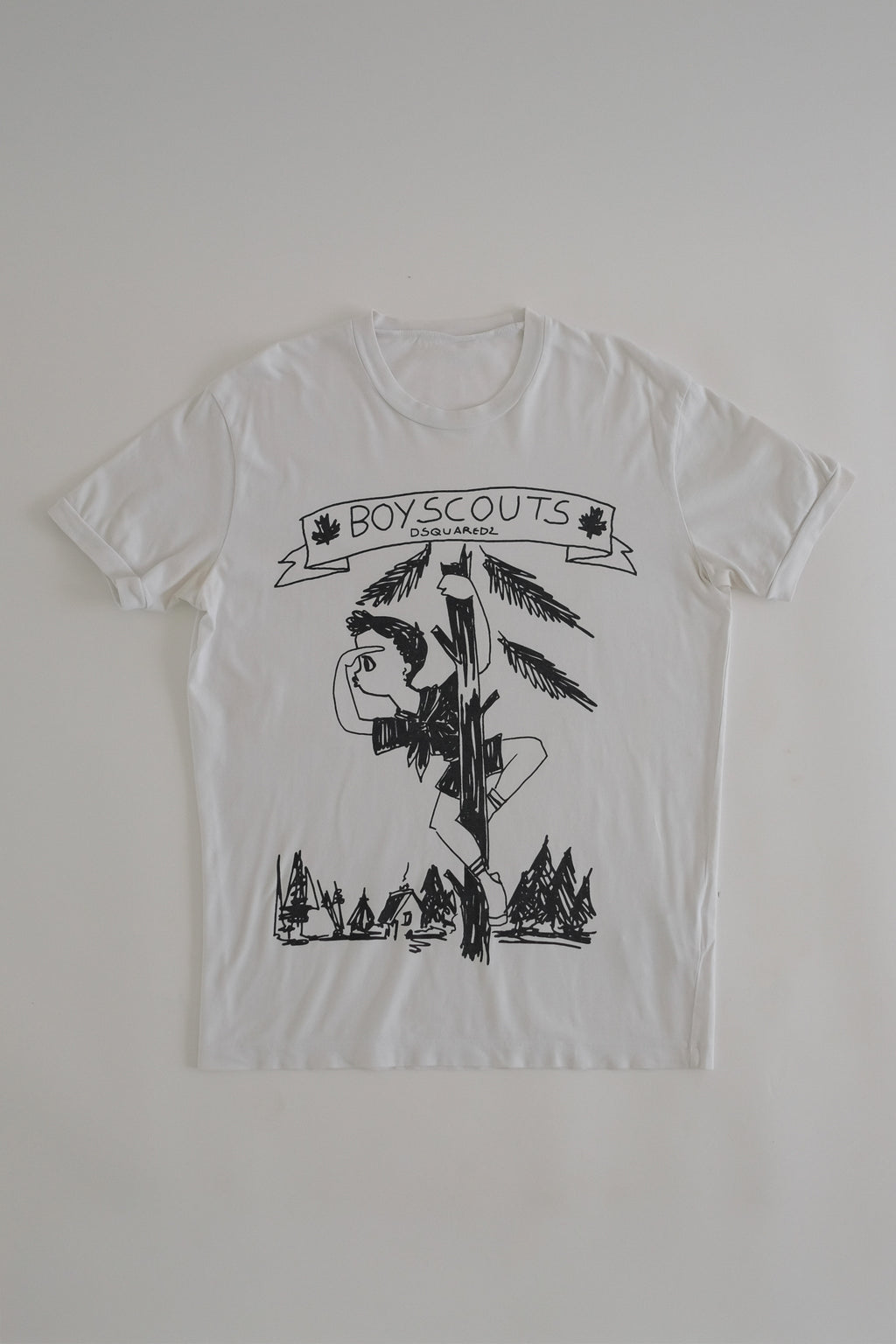 DSQUARED2 ILLUSTRATION T IN WHITE