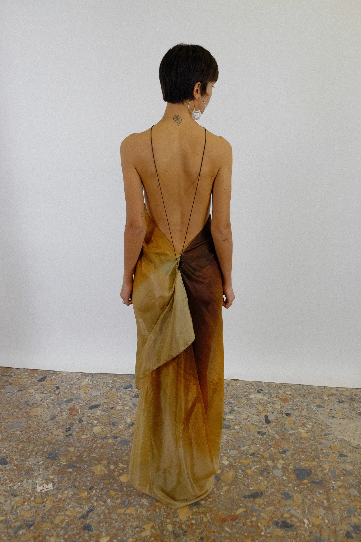 A_COLLECTION ORIGINAL SILK DEGRADÉ DRESS