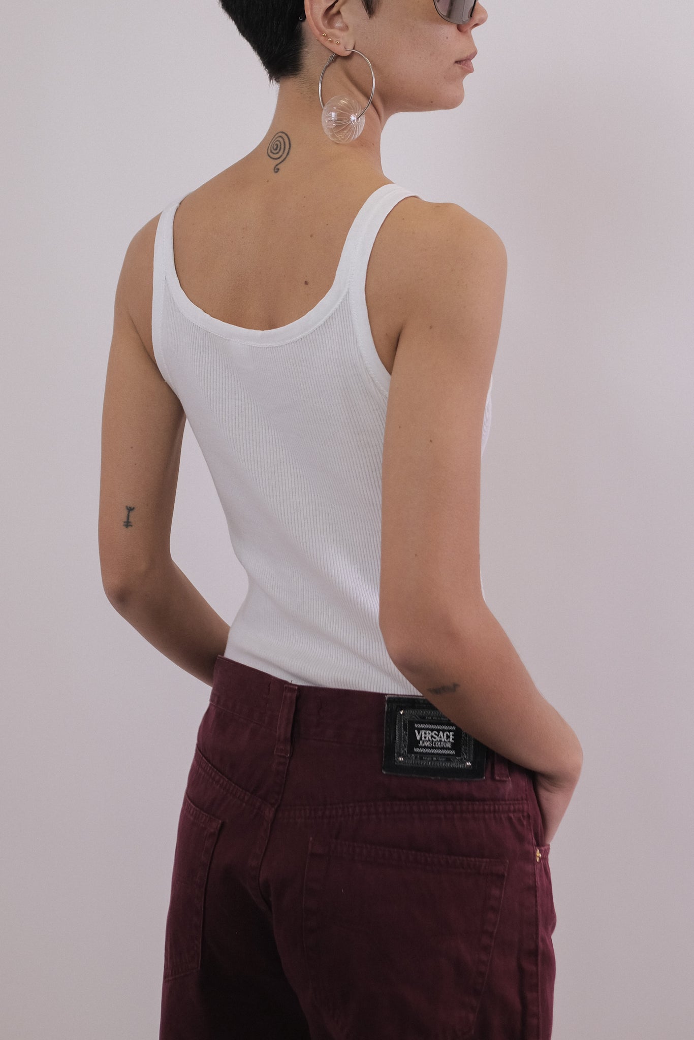 VERSACE JEANS IN BURGUNDY