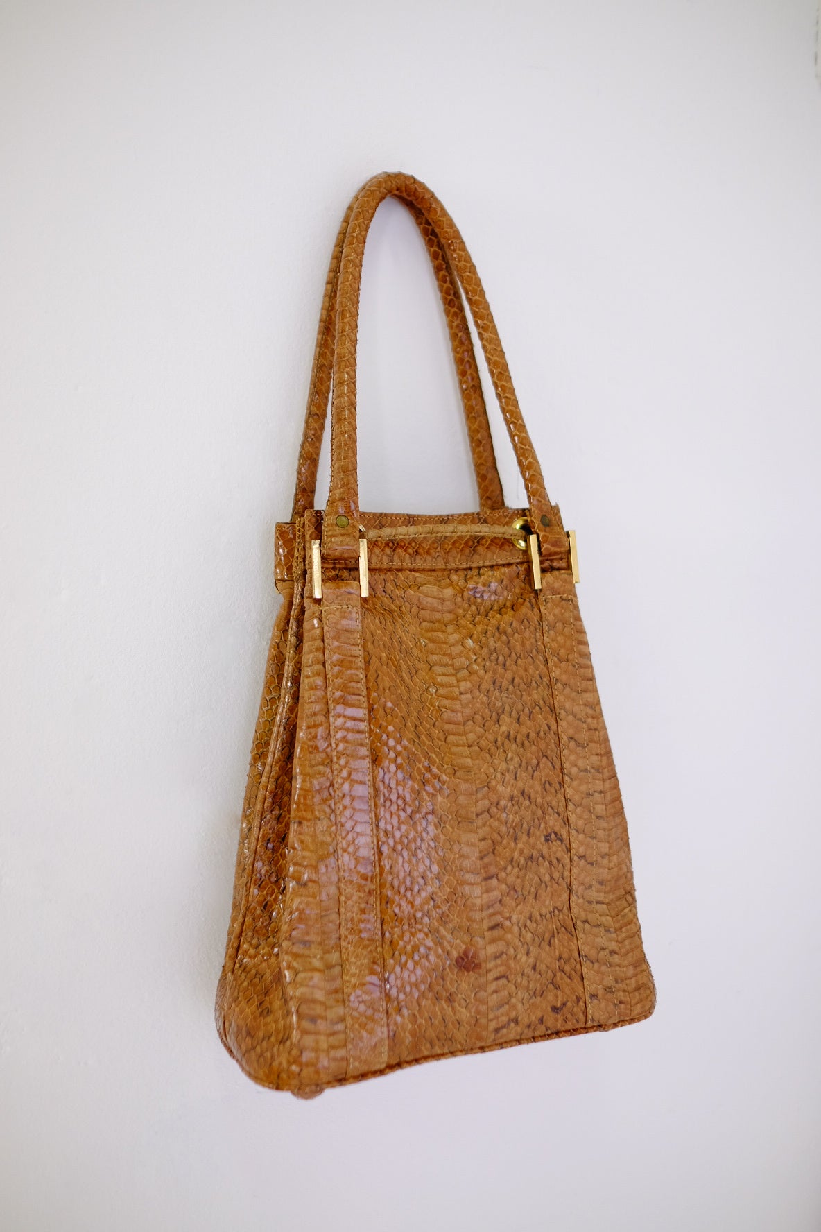 PYTHON ACCORDION SHOULDER BAG