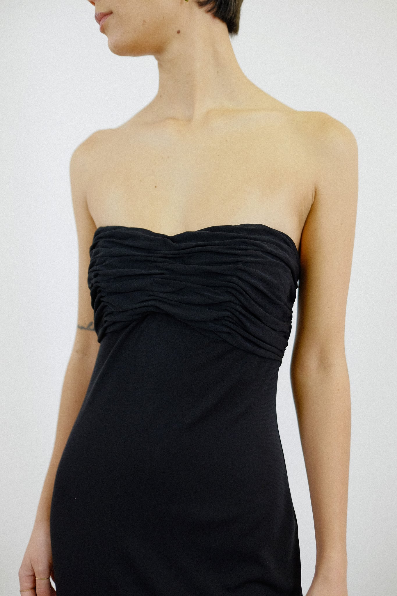 LA PERLA BLACK LABEL EVENING DRESS IN BLACK