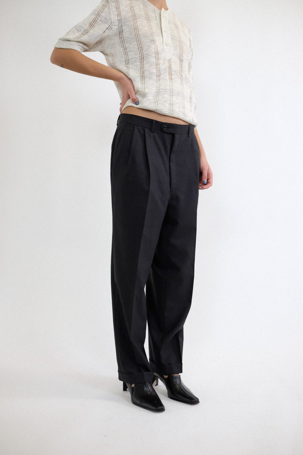 VALENTINO MENSWEAR PANTS IN CHARCOAL