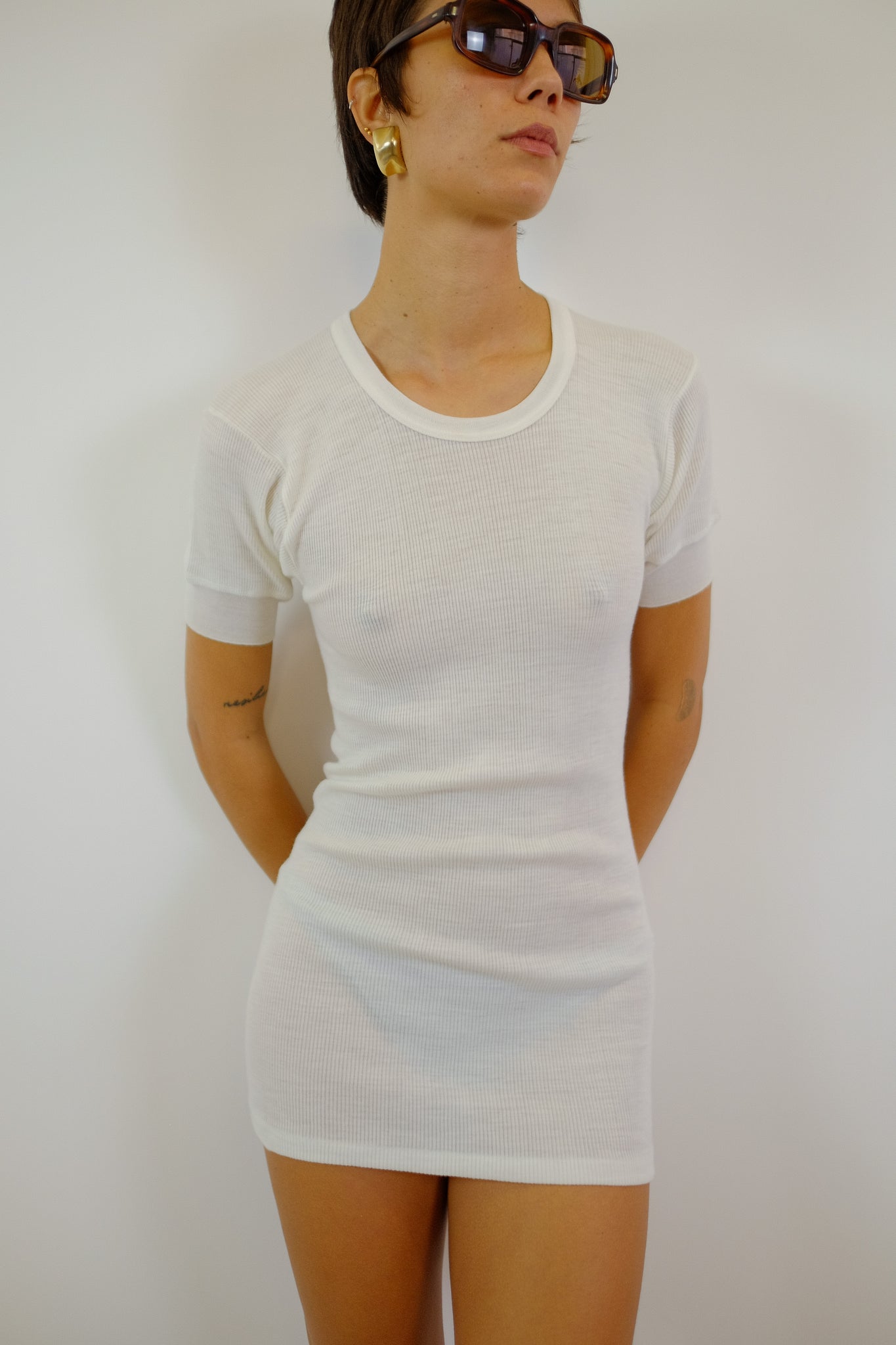 LIABEL VINTAGE BASIC RIBBED T-DRESS