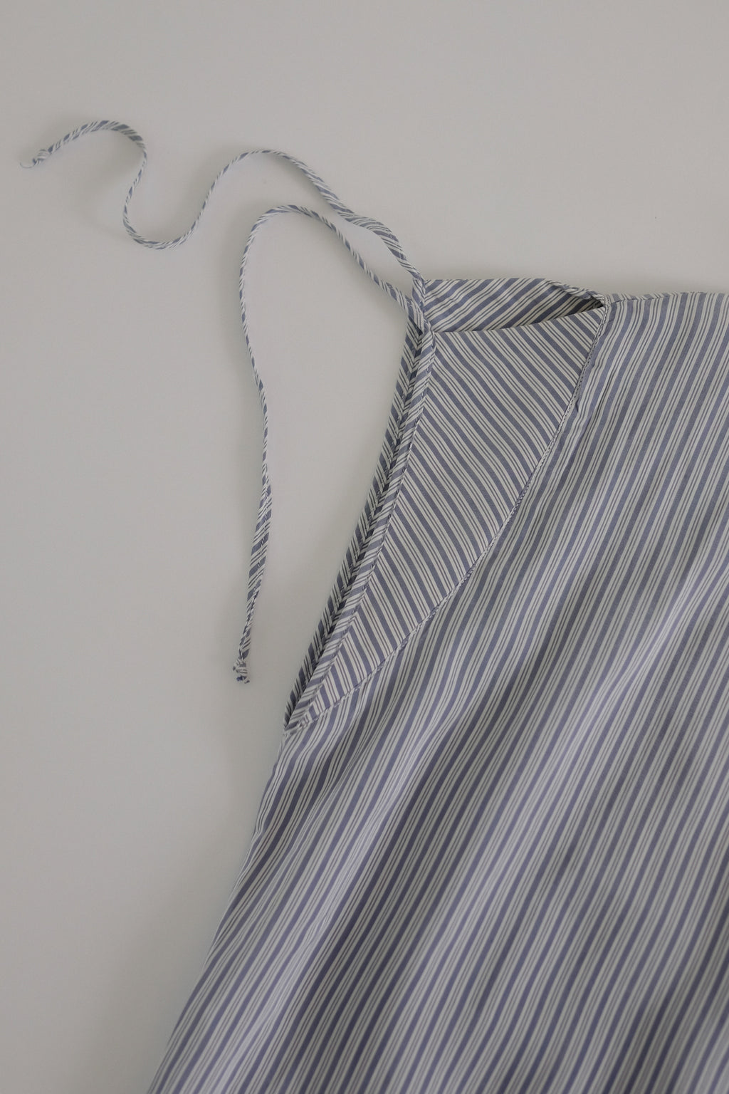 1980S VALENTINO MISS V STRIPED COTTON-SILK TIE SLEEVE SHIRT