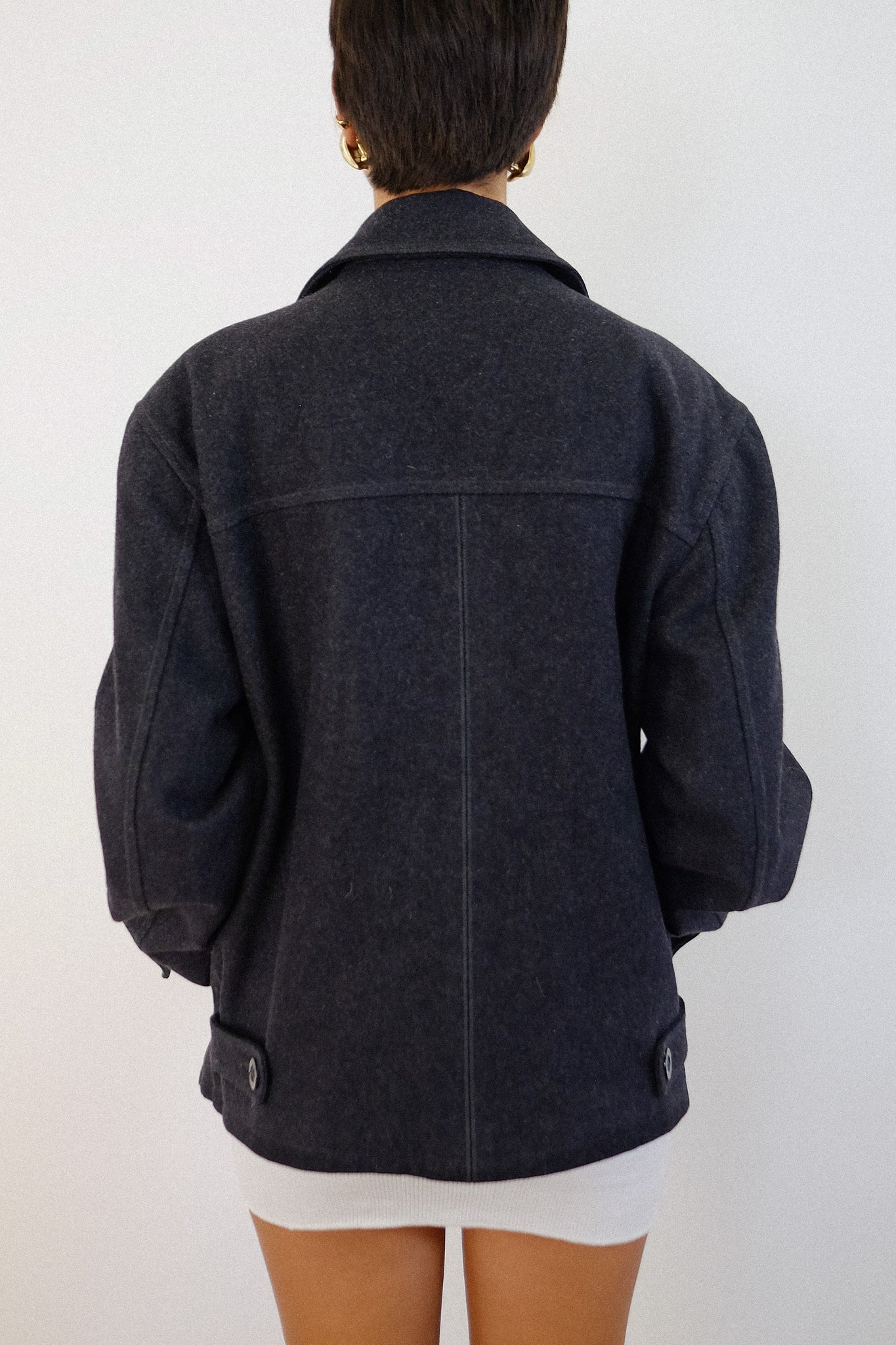DOLCE & GABBANA WOOL JACKET IN SLATE GREY