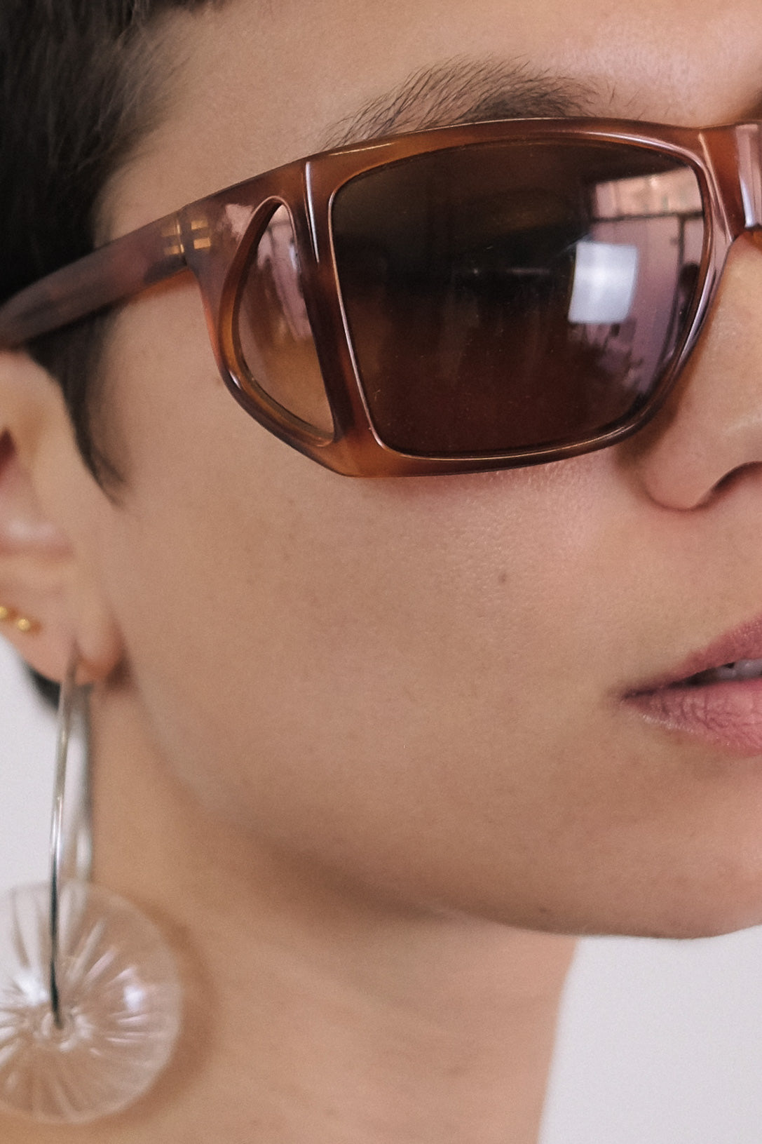 1980S GIANNI VERSACE SHADES IN TORT EFFECT - DEADSTOCK UNWORN