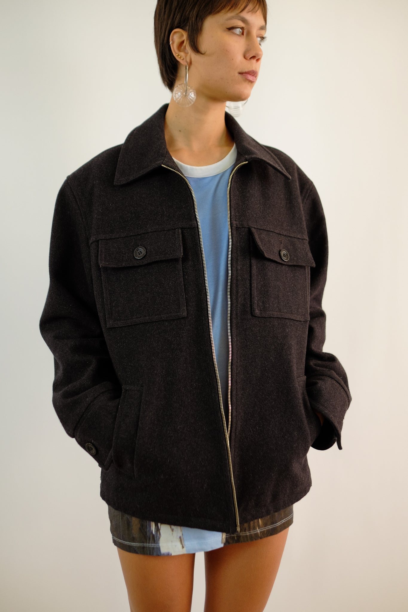 DOLCE AND GABBANA JACKET IN CHARCOAL GREY