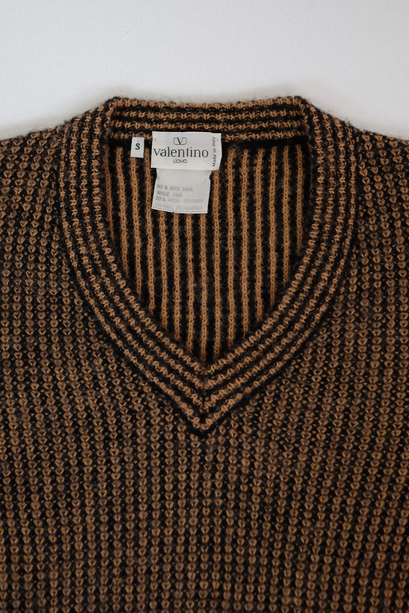 VALENTINO UOMO SWEATER IN BLACK AND BROWN