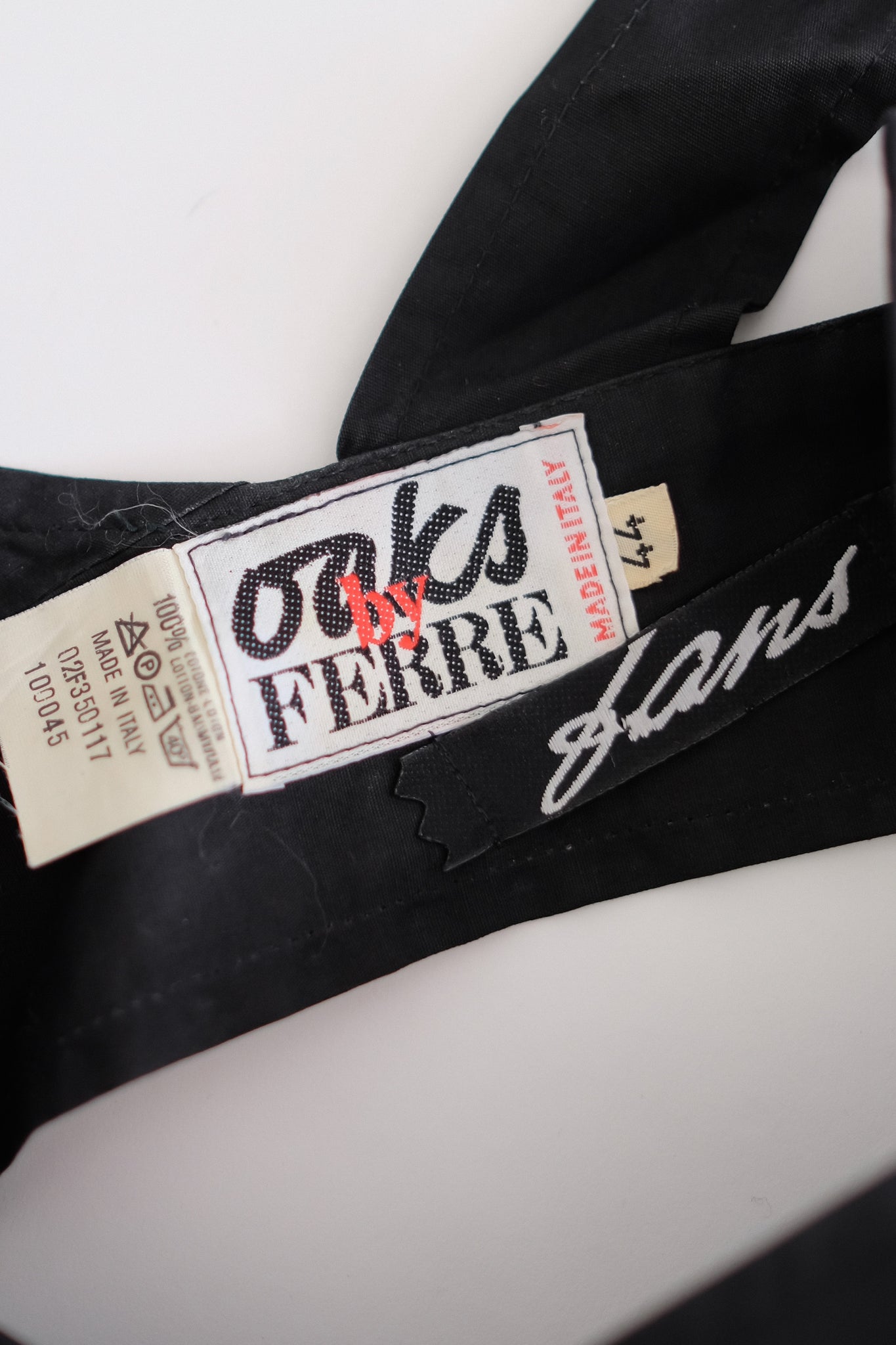 1980S OAKS BY GIANFRANCO FERRÉ COTTON BUSTIER IN BLACK