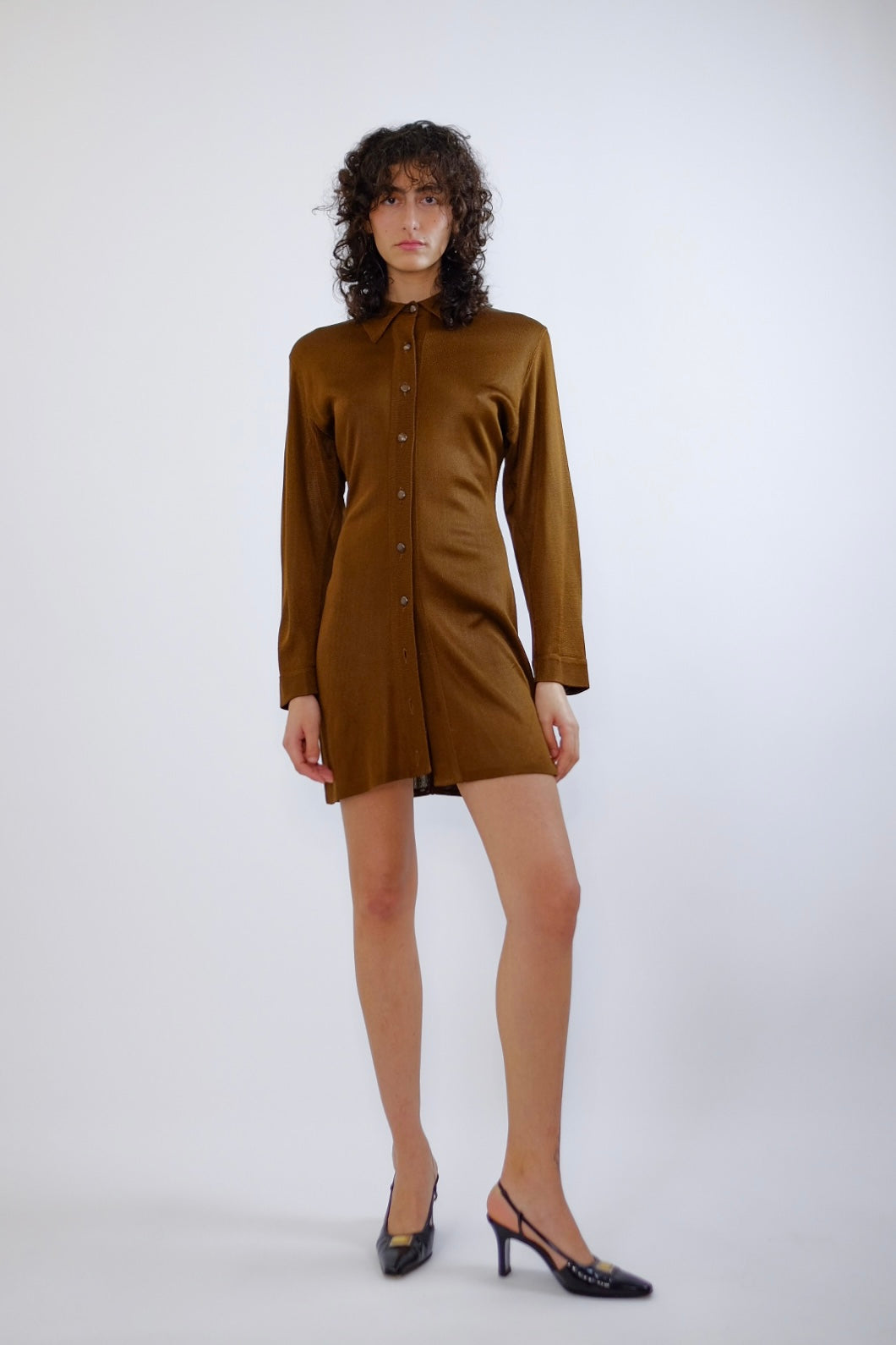 S/S 1986 AZZEDINE ALAÏA BRONZE MINI DRESS