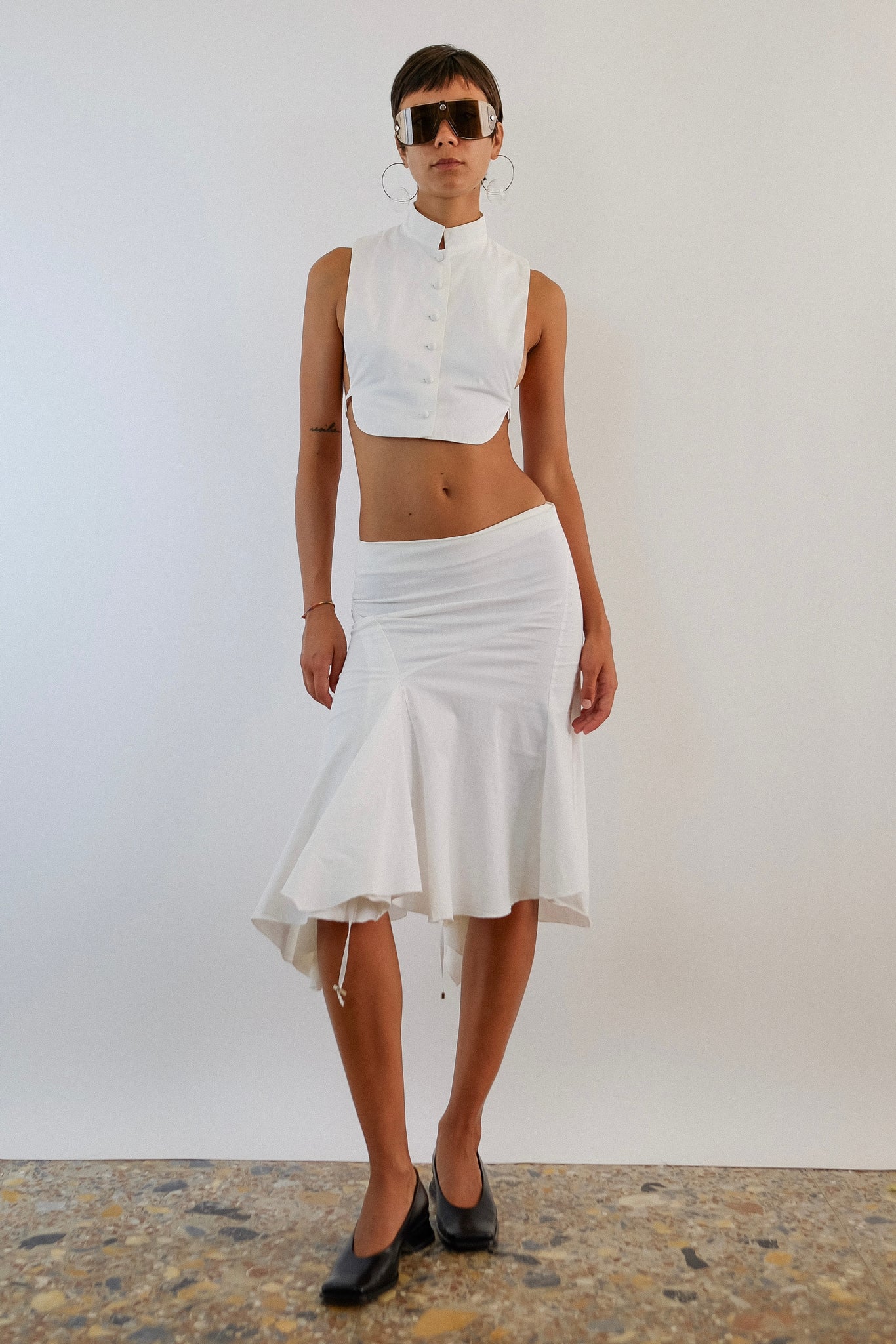 FLAVIO CASTELLANI DRAWSTRING SKIRT
