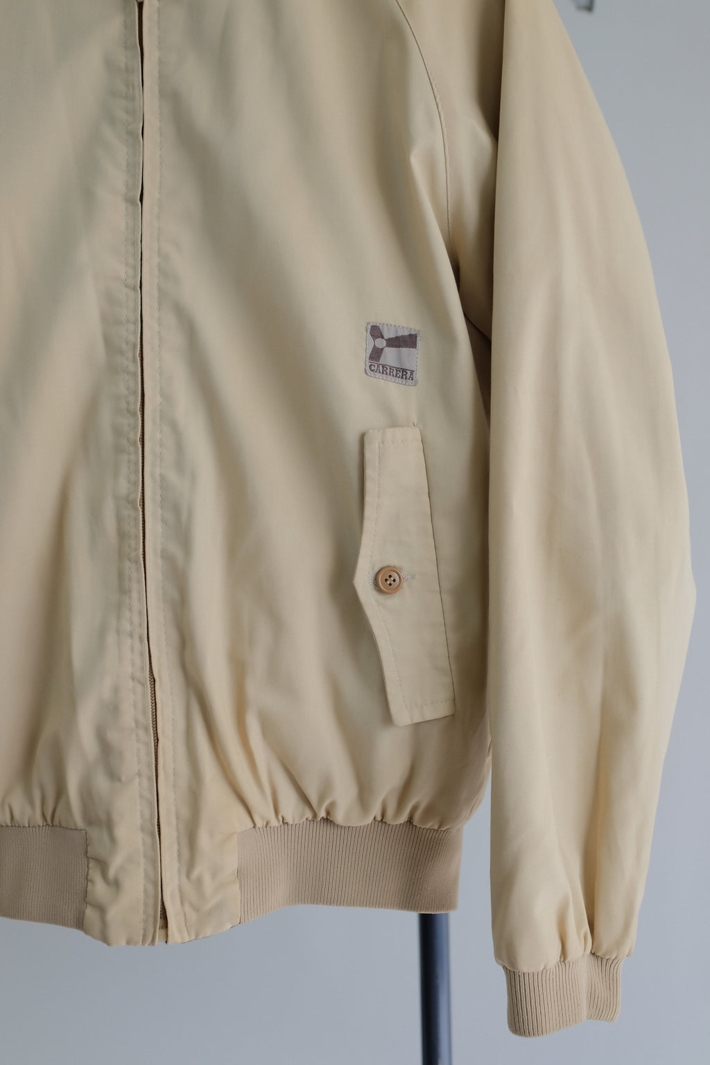1980S CARRERA UOMO NUMBER BOMBER JACKET IN BEIGE