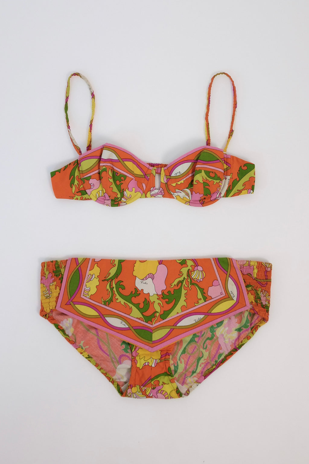 EMILIO PUCCI 1969 DOCUMENTED COLLECTION SET IN PRINTED COTTON