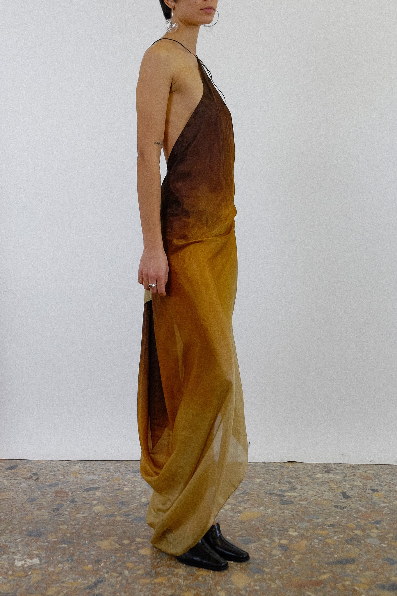 A_COLLECTION ORIGINAL SILK DEGRADÉ DRESS