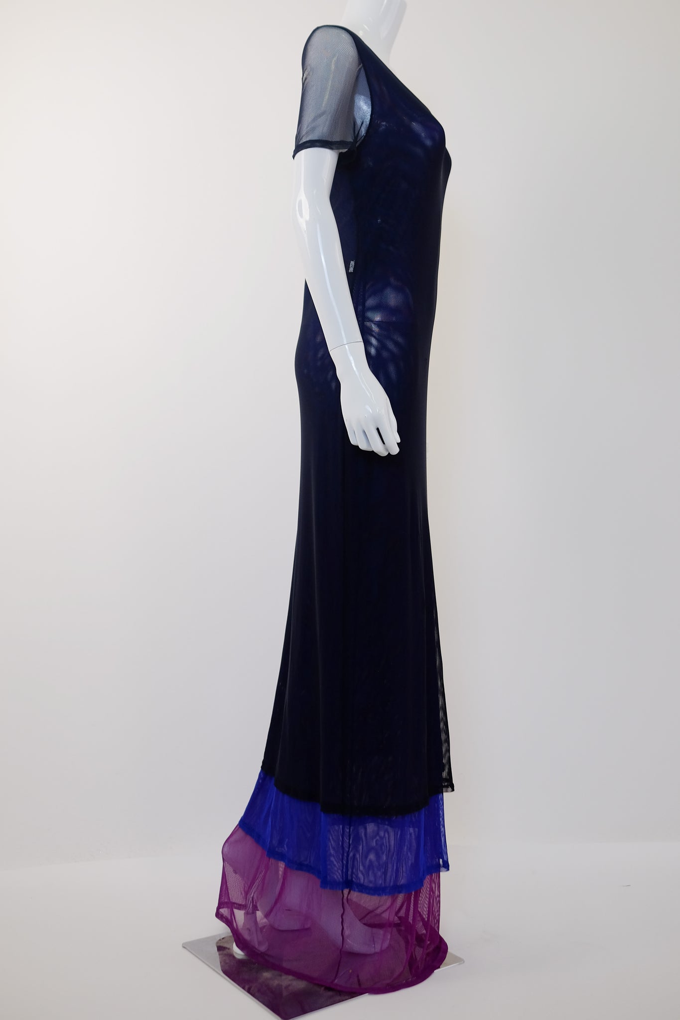MOSCHINO TRIPLE TIERED MESH DRESS