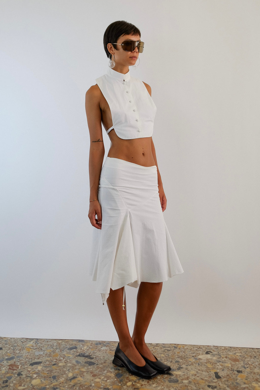 FLAVIO CASTELLANI DRAWSTRING SKIRT