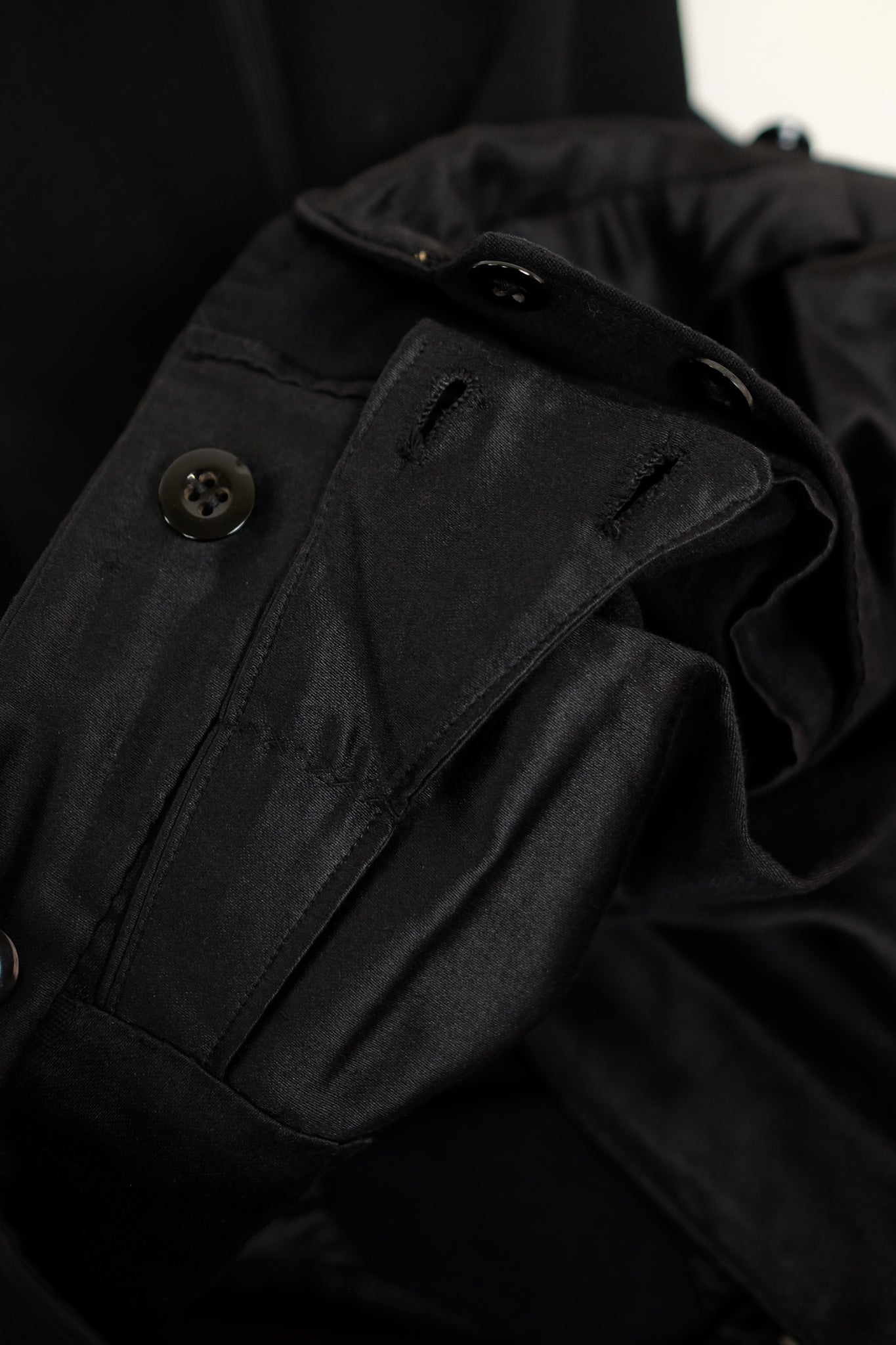 ANTIQUE CIRCA 1930/1940s HAND MADE ARTISANAL MENSWEAR SET IN BLACK