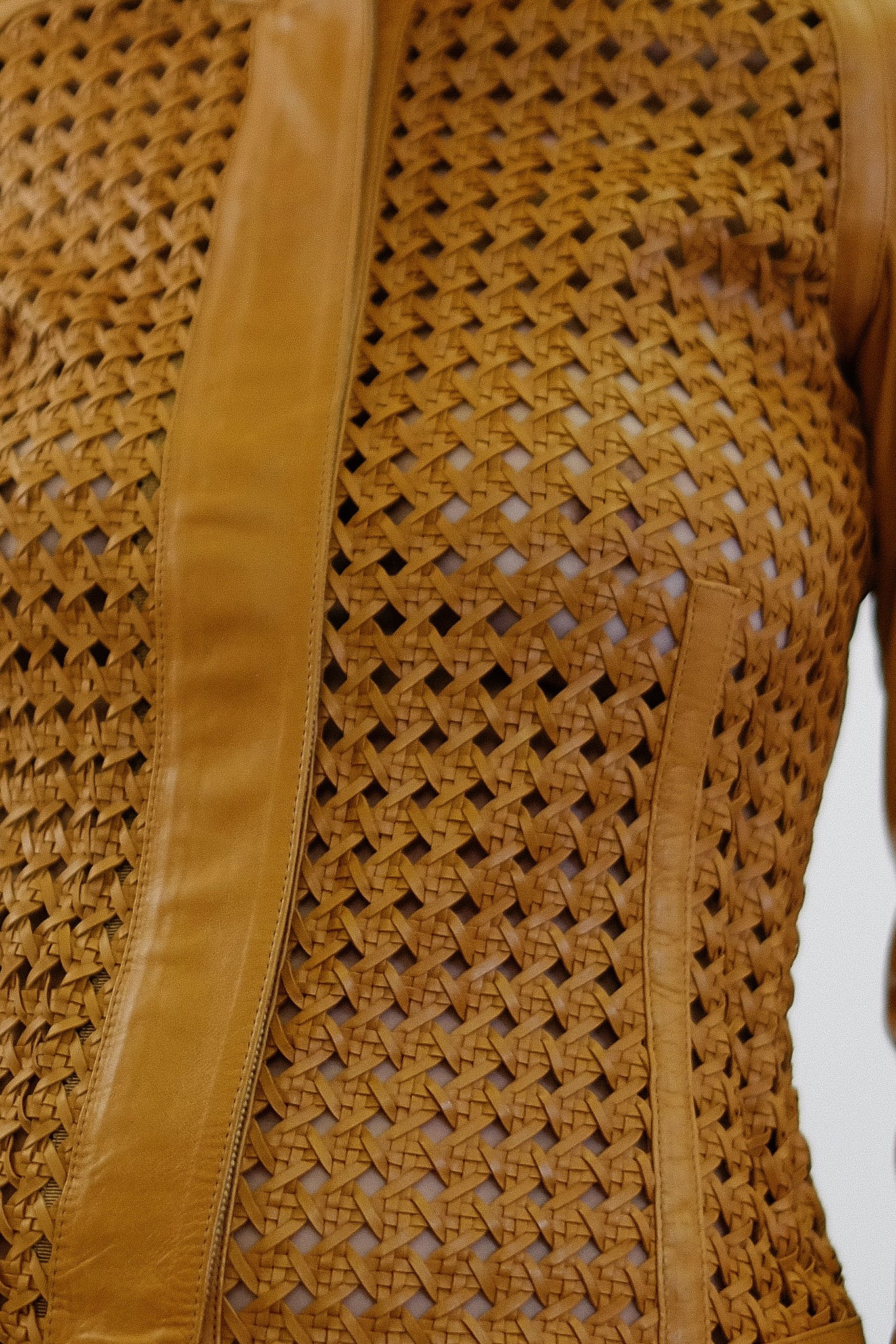 GIANFRANCO FERRÉ INTRECCIATO LEATHER JACKET