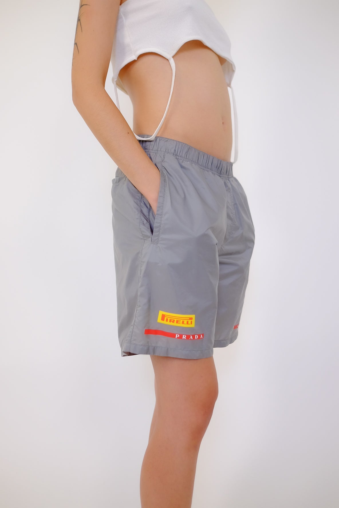 PRADA LUNA ROSSA X PIRELLI TECH SHORTS