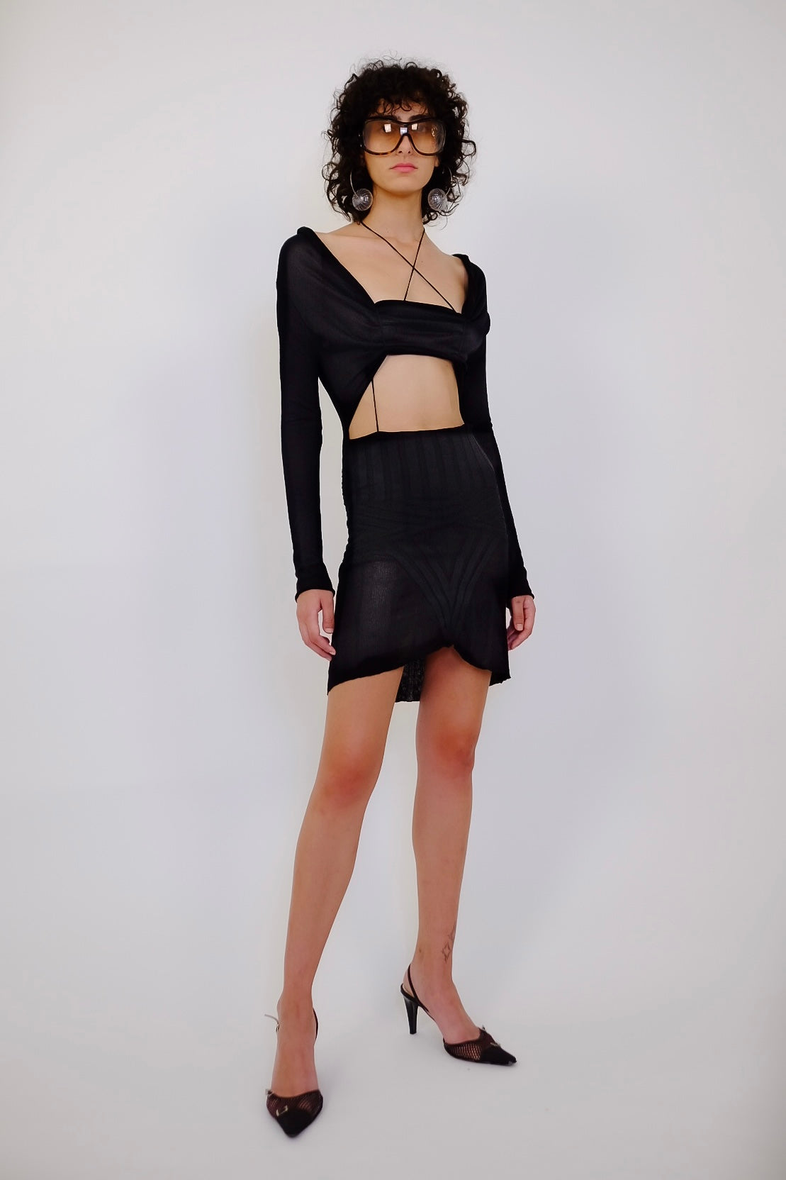 SILK KNIT GLYPH DRESS BY SPORTMAX