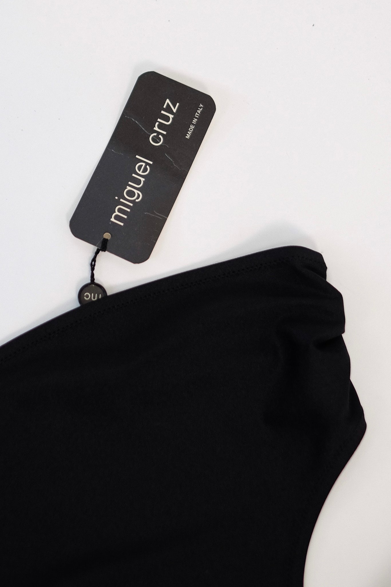 MIGUEL CRUZ SAMPLE SKIRT SWIMSUIT IN BLACK C.1980