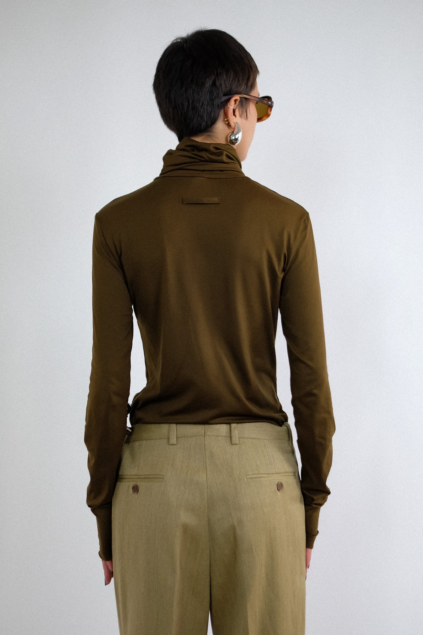 JEAN PAUL GAULTIER FEMME TURTLENECK T IN KHAKI