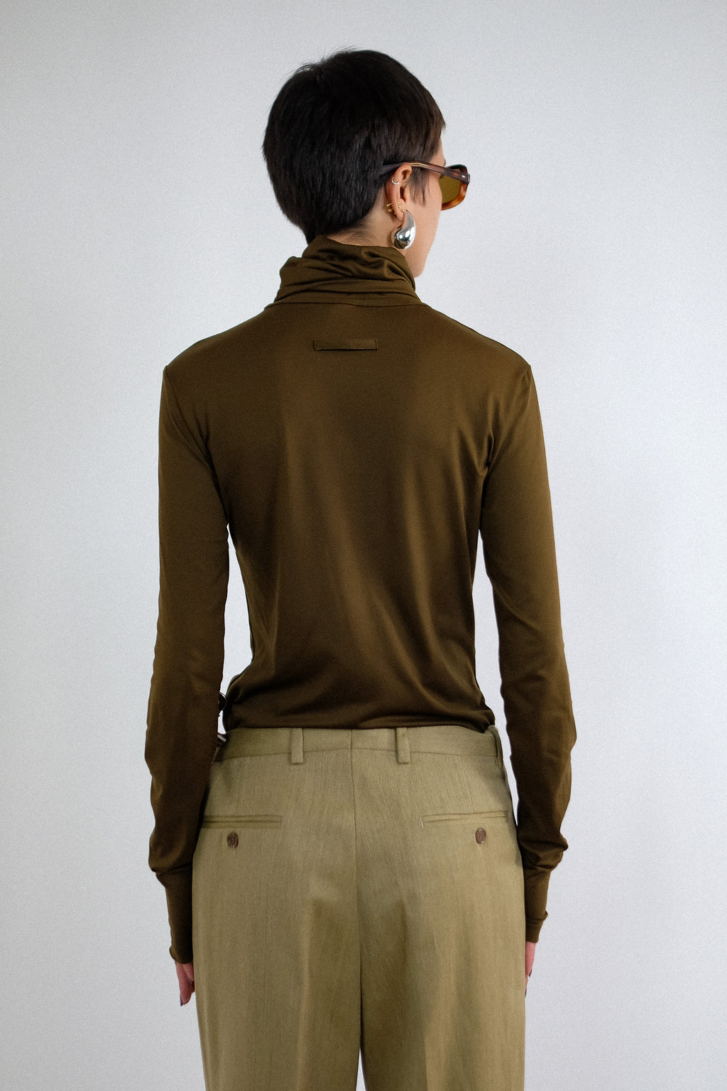 JEAN PAUL GAULTIER FEMME TURTLENECK T IN KHAKI
