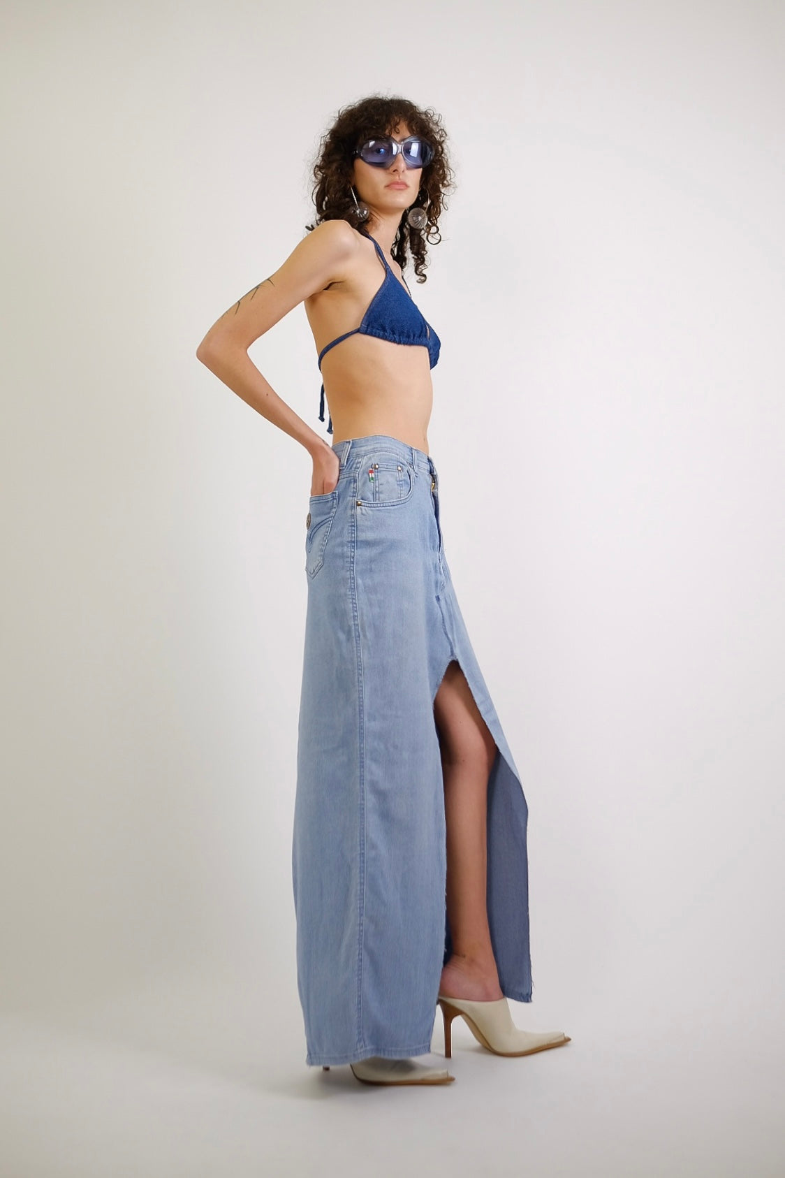 MOSCHINO REPURPOSED JEAN MAXI