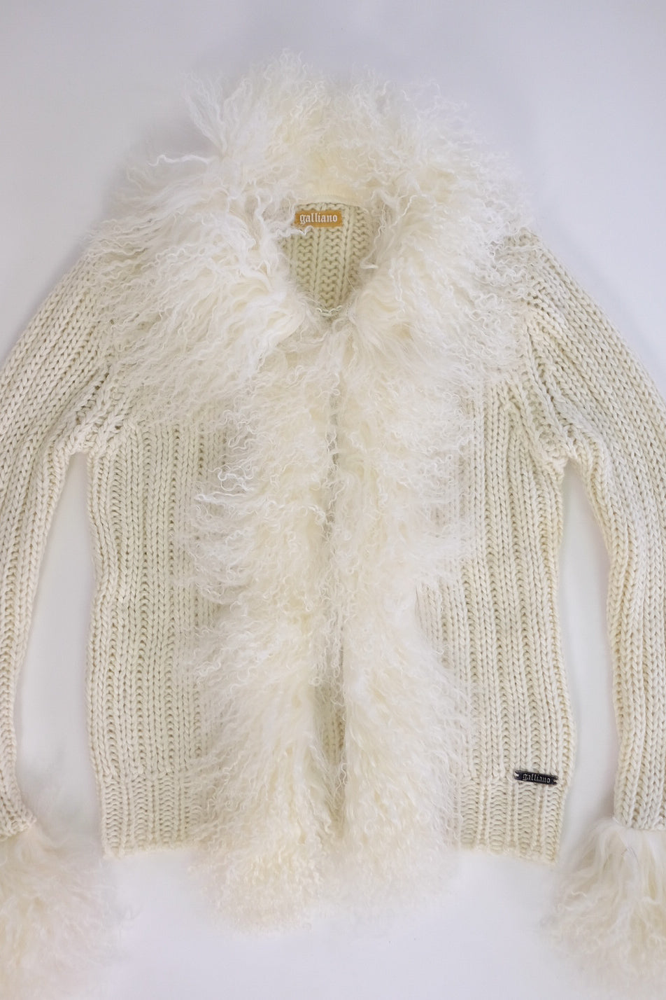 JOHN GALLIANO MONGOLIAN SHEEPSKIN CARDIGAN