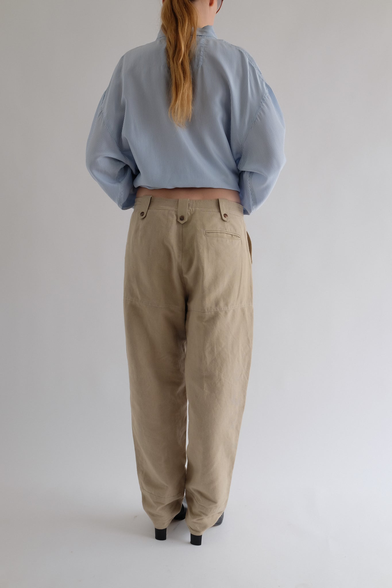 80S BOY OF BIGNAMI LINEN/COTTON PANTS IN BEIGE