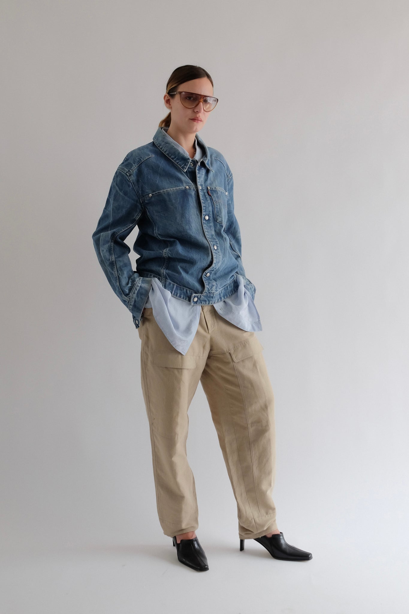 80S BOY OF BIGNAMI LINEN/COTTON PANTS IN BEIGE